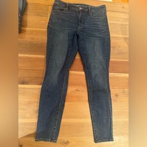 American Eagle Outfitters Dark Blue super hi rise jeggings